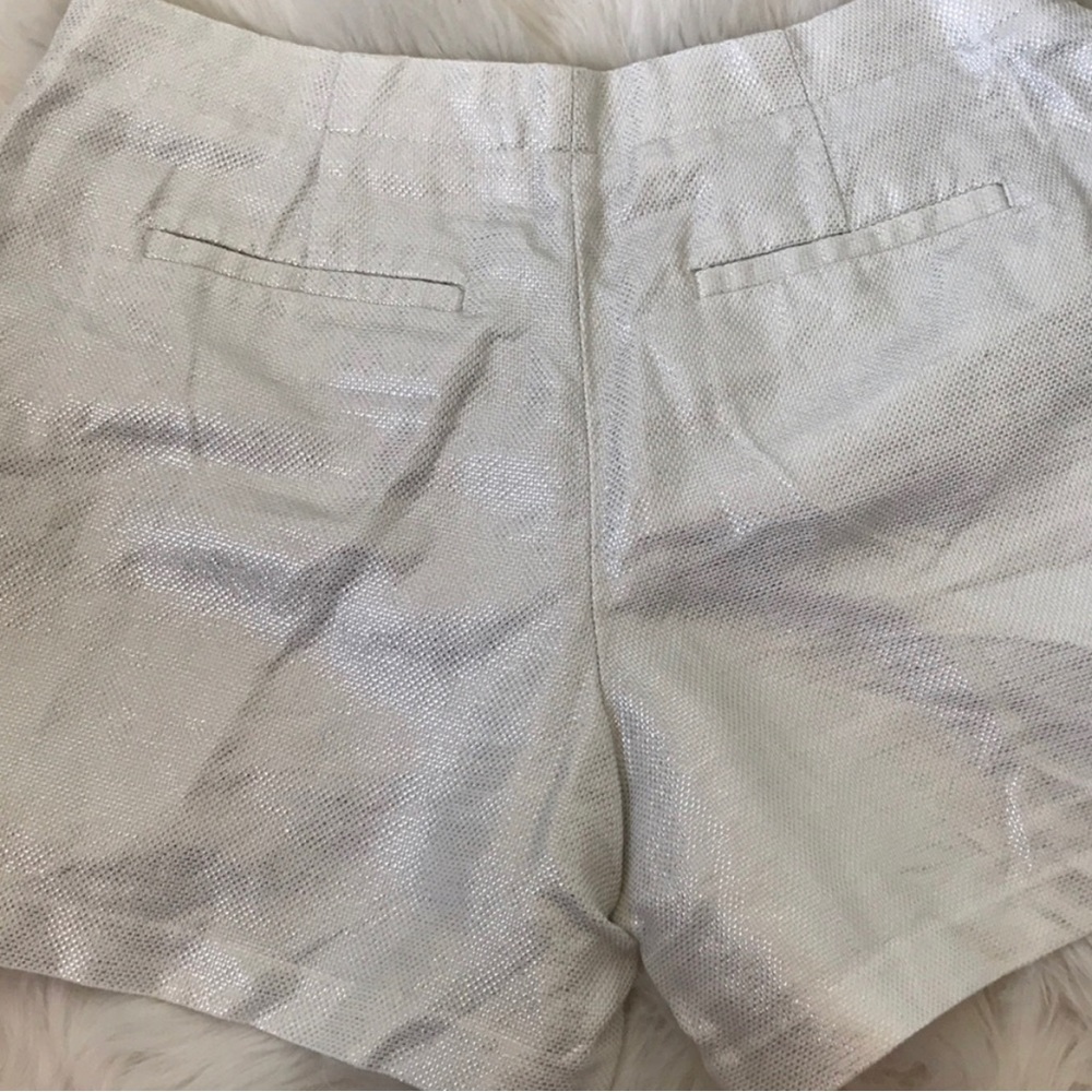Br Withe And Silver Metallic Shorts - image 3